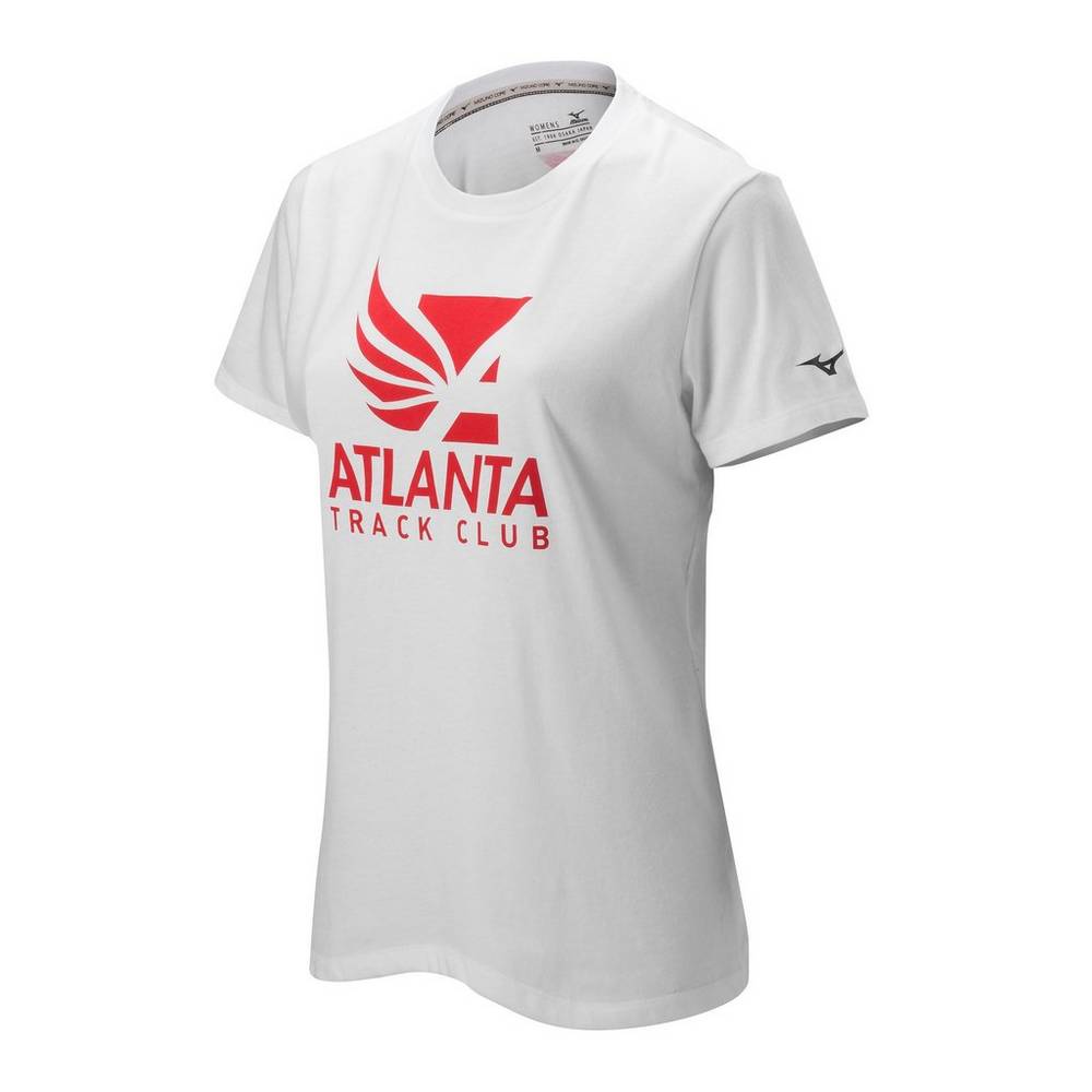 Mizuno Women's Atlanta Track Club 50/50 Running T-Shirts White (450028-DZV)